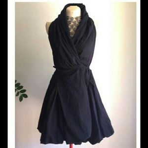 All Saints Black Wrap Dress